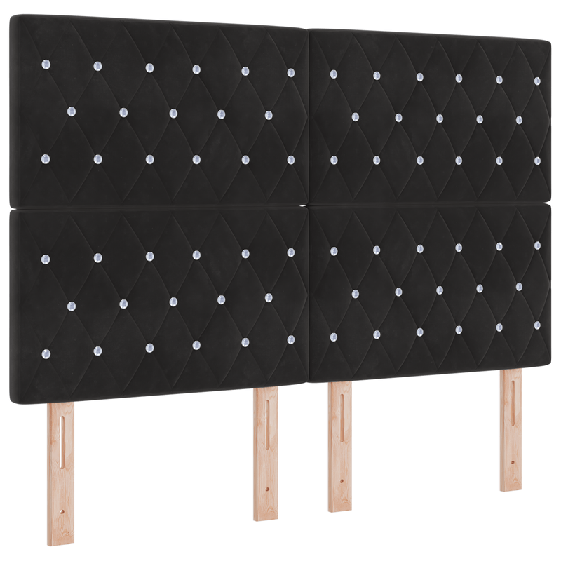 Casa si Gradina - Mobilier - Paturi si accesorii - Paturi - Cadru de pat, negru, 160x200 cm, catifea - Infinity.ro