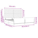 Casa si Gradina - Mobilier - Paturi si accesorii - Paturi - Cadru de pat, negru, 160x200 cm, catifea - Infinity.ro
