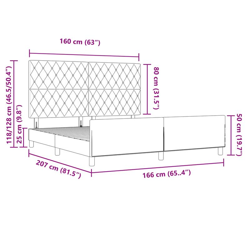 Casa si Gradina - Mobilier - Paturi si accesorii - Paturi - Cadru de pat, negru, 160x200 cm, catifea - Infinity.ro