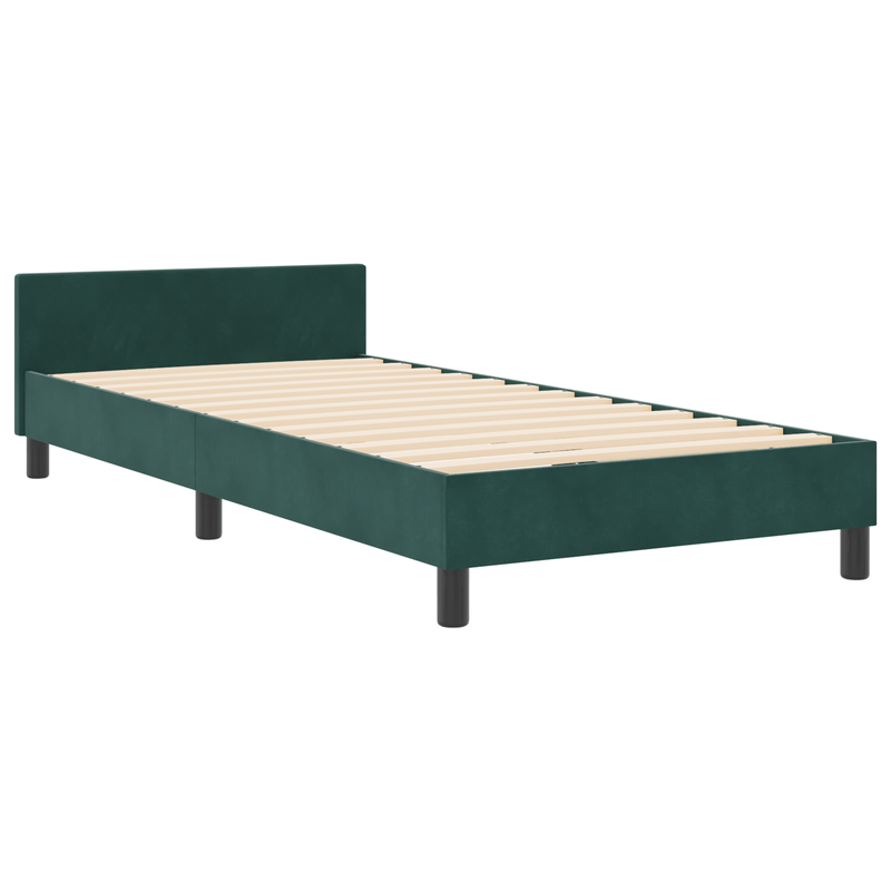 Casa si Gradina - Mobilier - Paturi si accesorii - Paturi - Cadru de pat, verde inchis, 80x200 cm, catifea - Infinity.ro
