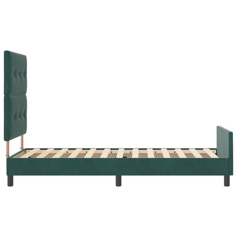 Casa si Gradina - Mobilier - Paturi si accesorii - Paturi - Cadru de pat, verde inchis, 80x200 cm, catifea - Infinity.ro