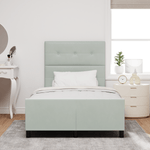 Casa si Gradina - Mobilier - Paturi si accesorii - Paturi - Cadru de pat, gri deschis, 120x190 cm, catifea - Infinity.ro