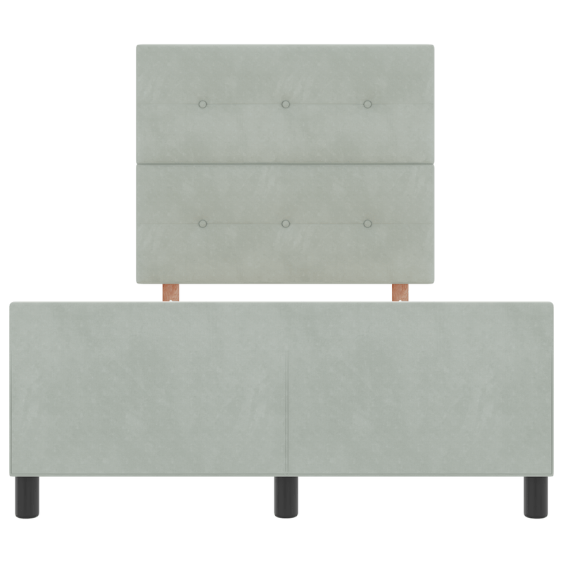 Casa si Gradina - Mobilier - Paturi si accesorii - Paturi - Cadru de pat, gri deschis, 120x190 cm, catifea - Infinity.ro