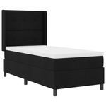 Casa si Gradina - Mobilier - Paturi si accesorii - Paturi - Pat box spring cu saltea & LED, negru, 90x200 cm, textil - Infinity.ro