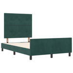 Casa si Gradina - Mobilier - Paturi si accesorii - Paturi - Pat  verde inchis, 120x190 cm, fabricat din catifea - Infinity.ro