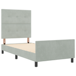 Casa si Gradina - Mobilier - Paturi si accesorii - Paturi - Cadru de pat, gri deschis, 80x200 cm, catifea - Infinity.ro