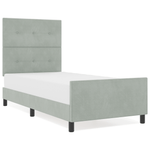 Casa si Gradina - Mobilier - Paturi si accesorii - Paturi - Cadru de pat, gri deschis, 80x200 cm, catifea - Infinity.ro