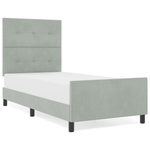 Casa si Gradina - Mobilier - Paturi si accesorii - Paturi - Cadru de pat, gri deschis, 80x200 cm, catifea - Infinity.ro