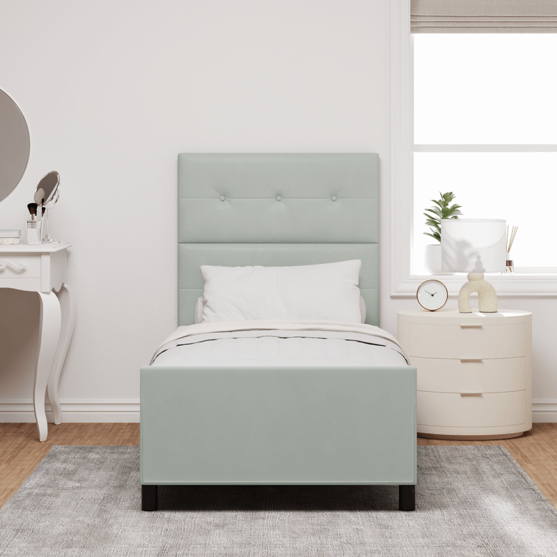 Casa si Gradina - Mobilier - Paturi si accesorii - Paturi - Cadru de pat, gri deschis, 80x200 cm, catifea - Infinity.ro