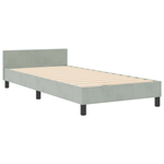 Casa si Gradina - Mobilier - Paturi si accesorii - Paturi - Cadru de pat, gri deschis, 80x200 cm, catifea - Infinity.ro