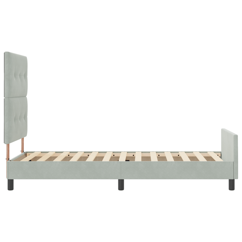 Casa si Gradina - Mobilier - Paturi si accesorii - Paturi - Cadru de pat, gri deschis, 80x200 cm, catifea - Infinity.ro