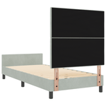 Casa si Gradina - Mobilier - Paturi si accesorii - Paturi - Cadru de pat, gri deschis, 80x200 cm, catifea - Infinity.ro