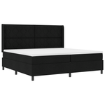 Casa si Gradina - Mobilier - Paturi si accesorii - Paturi - Pat box spring cu saltea & LED, negru, 200x200 cm, textil - Infinity.ro