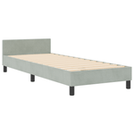 Casa si Gradina - Mobilier - Paturi si accesorii - Paturi - Cadru de pat, gri deschis, 80x200 cm, catifea - Infinity.ro