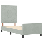 Casa si Gradina - Mobilier - Paturi si accesorii - Paturi - Cadru de pat, gri deschis, 80x200 cm, catifea - Infinity.ro