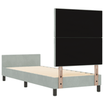 Casa si Gradina - Mobilier - Paturi si accesorii - Paturi - Cadru de pat, gri deschis, 80x200 cm, catifea - Infinity.ro