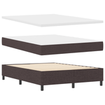 Casa si Gradina - Mobilier - Paturi si accesorii - Paturi - Pat cu arcuri cu saltea si banca maro inchis 140x200 cm tesatura - Infinity.ro