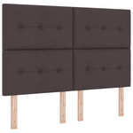 Casa si Gradina - Mobilier - Paturi si accesorii - Paturi - Pat cu arcuri cu saltea si banca maro inchis 140x200 cm tesatura - Infinity.ro