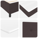 Casa si Gradina - Mobilier - Paturi si accesorii - Paturi - Pat cu arcuri cu saltea si banca maro inchis 140x200 cm tesatura - Infinity.ro