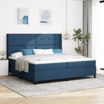 Casa si Gradina - Mobilier - Paturi si accesorii - Paturi - Pat box spring cu saltea & LED, albastru, 200x200 cm, textil - Infinity.ro