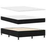 Casa si Gradina - Mobilier - Paturi si accesorii - Paturi - Pat cu arcuri cu saltea si banca Negru 140x190 cm Tesatura - Infinity.ro