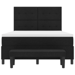 Casa si Gradina - Mobilier - Paturi si accesorii - Paturi - Pat cu arcuri cu saltea si banca Negru 140x190 cm Tesatura - Infinity.ro