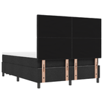 Casa si Gradina - Mobilier - Paturi si accesorii - Paturi - Pat cu arcuri cu saltea si banca Negru 140x190 cm Tesatura - Infinity.ro