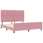 Casa si Gradina - Mobilier - Paturi si accesorii - Paturi - Cadru de pat, roz, 180x200 cm, catifea - Infinity.ro