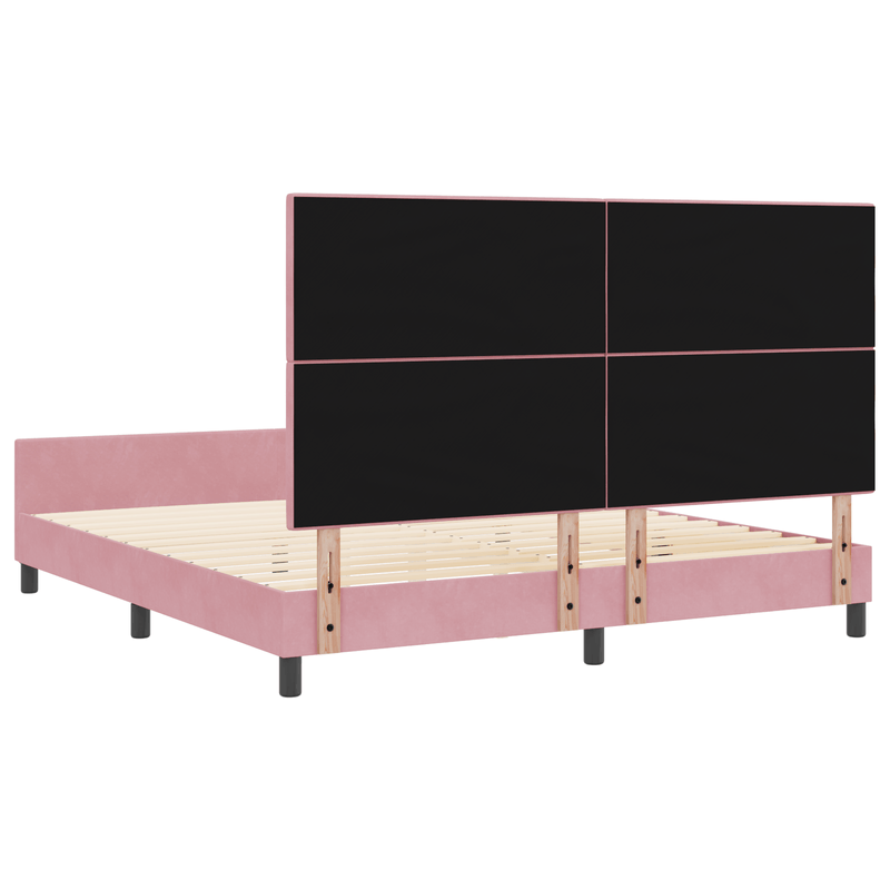 Casa si Gradina - Mobilier - Paturi si accesorii - Paturi - Cadru de pat, roz, 180x200 cm, catifea - Infinity.ro