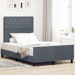 Casa si Gradina - Mobilier - Paturi si accesorii - Paturi - Cadru de pat, gri inchis, 120x200 cm, catifea - Infinity.ro