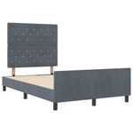 Casa si Gradina - Mobilier - Paturi si accesorii - Paturi - Cadru de pat, gri inchis, 120x200 cm, catifea - Infinity.ro