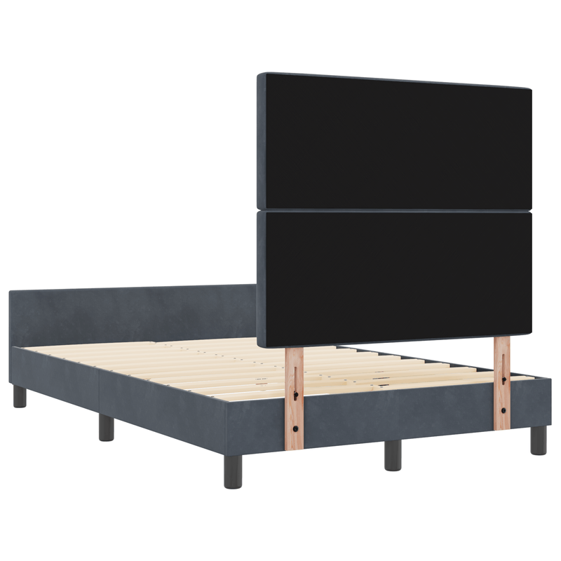 Casa si Gradina - Mobilier - Paturi si accesorii - Paturi - Cadru de pat, gri inchis, 120x200 cm, catifea - Infinity.ro