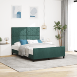 Casa si Gradina - Mobilier - Paturi si accesorii - Paturi - Cadru de pat, verde inchis, 160x200 cm, catifea - Infinity.ro