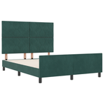 Casa si Gradina - Mobilier - Paturi si accesorii - Paturi - Cadru de pat, verde inchis, 160x200 cm, catifea - Infinity.ro
