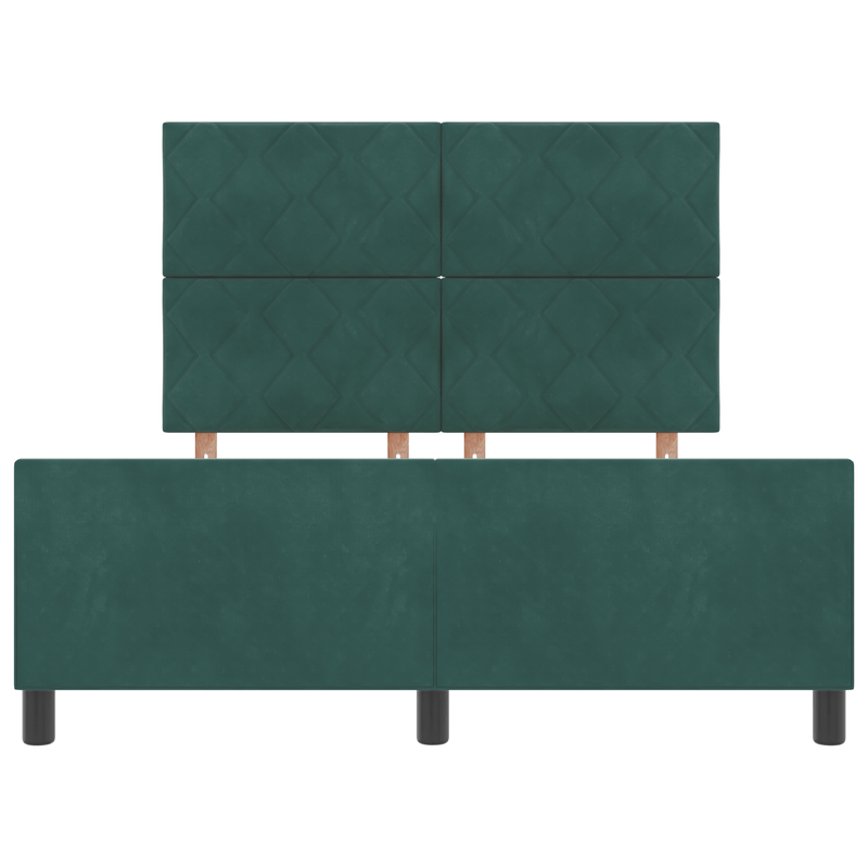 Casa si Gradina - Mobilier - Paturi si accesorii - Paturi - Cadru de pat, verde inchis, 160x200 cm, catifea - Infinity.ro