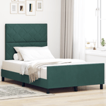 Casa si Gradina - Mobilier - Paturi si accesorii - Paturi - Cadru de pat, verde inchis, 120x190 cm, catifea - Infinity.ro