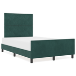 Casa si Gradina - Mobilier - Paturi si accesorii - Paturi - Cadru de pat, verde inchis, 120x190 cm, catifea - Infinity.ro