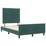 Casa si Gradina - Mobilier - Paturi si accesorii - Paturi - Cadru de pat, verde inchis, 120x190 cm, catifea - Infinity.ro