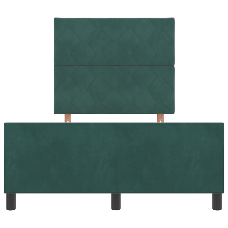 Casa si Gradina - Mobilier - Paturi si accesorii - Paturi - Cadru de pat, verde inchis, 120x190 cm, catifea - Infinity.ro