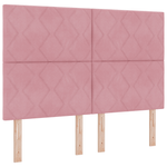 Casa si Gradina - Mobilier - Paturi si accesorii - Paturi - Cadru de pat, roz, 140x200 cm, catifea - Infinity.ro