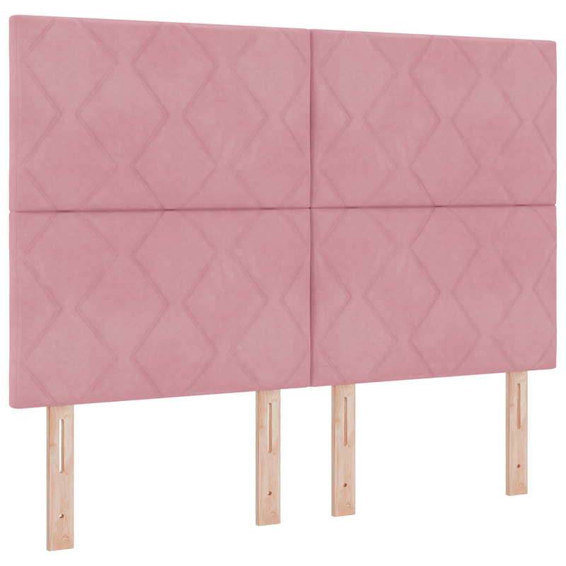 Casa si Gradina - Mobilier - Paturi si accesorii - Paturi - Cadru de pat, roz, 140x200 cm, catifea - Infinity.ro