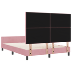 Casa si Gradina - Mobilier - Paturi si accesorii - Paturi - Cadru de pat, roz, 140x200 cm, catifea - Infinity.ro