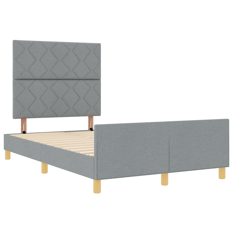 Casa si Gradina - Mobilier - Paturi si accesorii - Paturi - Cadru de pat, gri deschis, 120x200 cm, textil - Infinity.ro