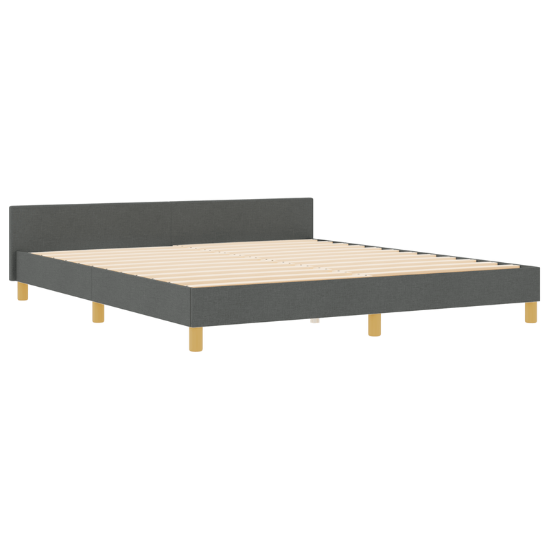 Casa si Gradina - Mobilier - Paturi si accesorii - Paturi - Cadru de pat, gri inchis, 180x200 cm, textil - Infinity.ro