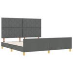 Casa si Gradina - Mobilier - Paturi si accesorii - Paturi - Cadru de pat, gri inchis, 180x200 cm, textil - Infinity.ro