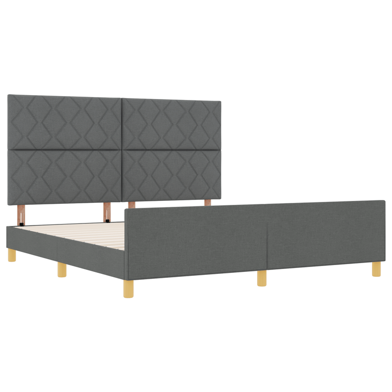Casa si Gradina - Mobilier - Paturi si accesorii - Paturi - Cadru de pat, gri inchis, 180x200 cm, textil - Infinity.ro