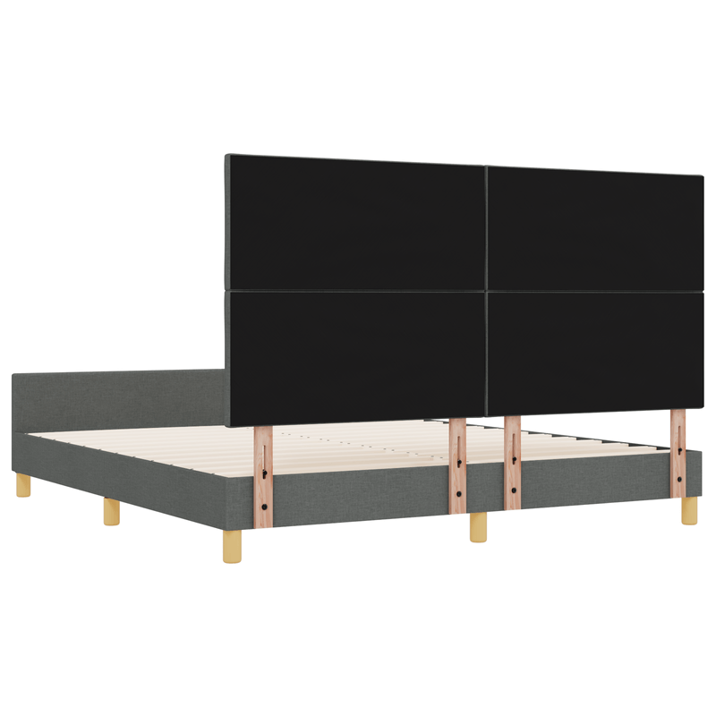 Casa si Gradina - Mobilier - Paturi si accesorii - Paturi - Cadru de pat, gri inchis, 180x200 cm, textil - Infinity.ro