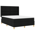 Casa si Gradina - Mobilier - Paturi si accesorii - Paturi - Pat box spring cu saltea & LED, negru, 140x200 cm, textil - Infinity.ro
