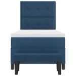 Casa si Gradina - Mobilier - Paturi si accesorii - Paturi - Pat cu baza cu arcuri cu saltea & banca albastra 80x200 cm tesatura - Infinity.ro
