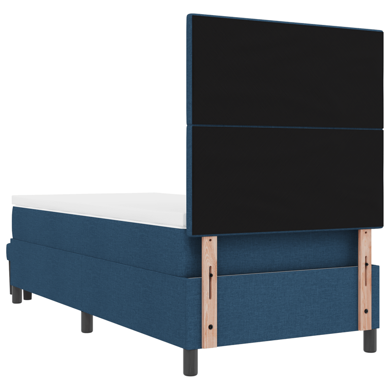 Casa si Gradina - Mobilier - Paturi si accesorii - Paturi - Pat cu baza cu arcuri cu saltea & banca albastra 80x200 cm tesatura - Infinity.ro
